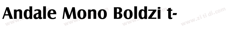 Andale Mono Boldzi t字体转换